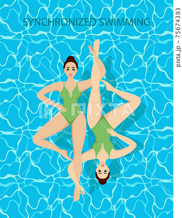 Synchronized swim. Vector Synchronized swim. Vector 75674393