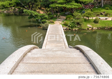 Scene at the Old Shukkeien Garden in Hiroshima, Japan 75674866