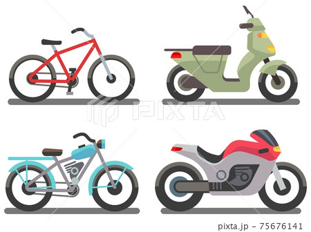 Bike and motorbike illustration 75676141