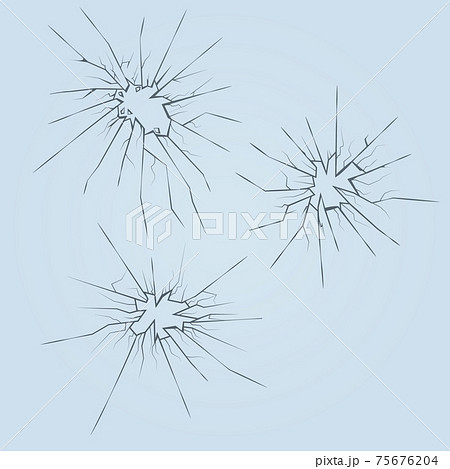 Crushed Broken Glass Setのイラスト素材