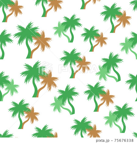 Tropical palm trees seamless pattern 75676338