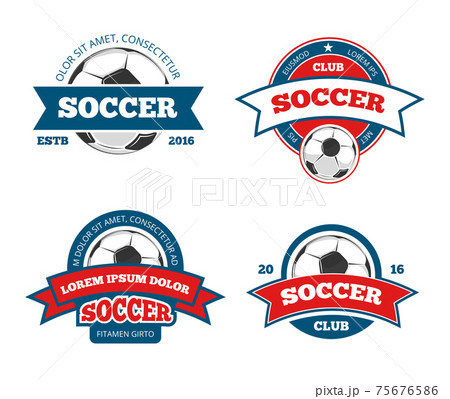 Soccer logo set 75676586