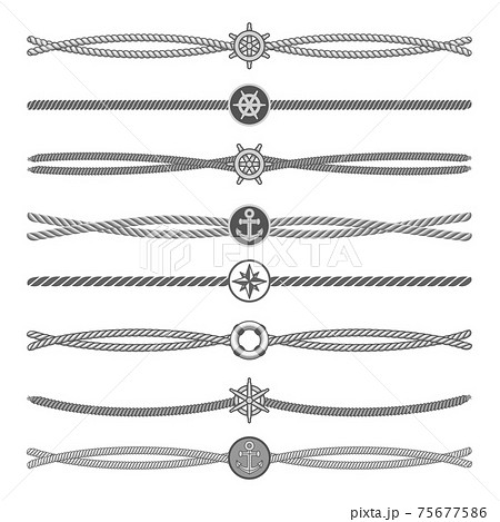 Marine ropes dividers and borders 75677586