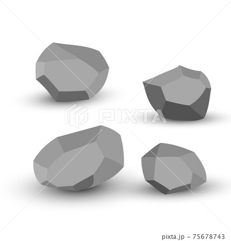 Cartoon stones. Rock stone isometric set. Granite grey boulders, natural building block shapes, wall stones. 3d flat isolated illustration. Vector collection. Cartoon stones. Rock stone isometric set. Granite grey boulders, natural building block shapes, wall stones. 3d flat isolated illustration. Vector collection. 75678743