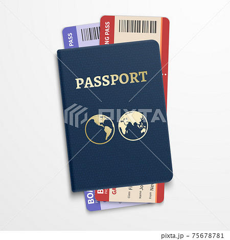Passport with airline tickets. International tourism travelling concept 75678781