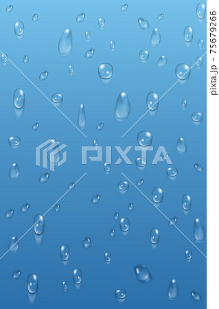 Blue water drops background 75679266
