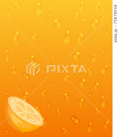 Orange juice background with realistic drops Orange juice background with realistic drops 75679549