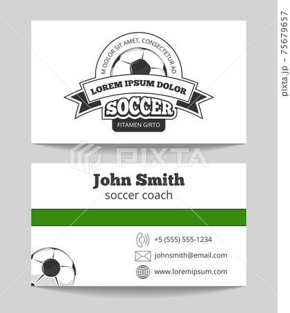 Soccer club business card Soccer club business card 75679657