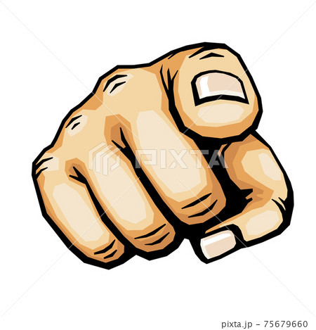 Hand pointing finger illustration Hand pointing finger illustration 75679660