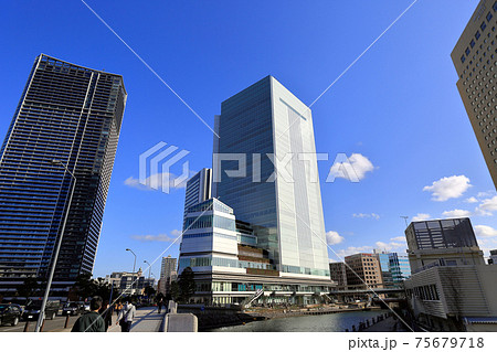 横浜　みなとみらいの都市風景　横浜市役所 75679718