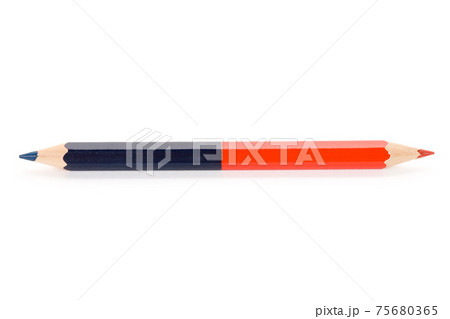 red blue pencil 75680365