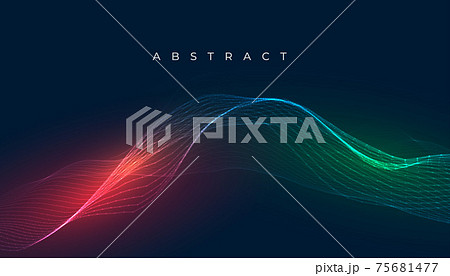 digital glowing colorful wavy lines background design digital glowing colorful wavy lines background design 75681477