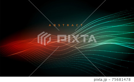 abstract digital lines glowing wavy background design 75681478