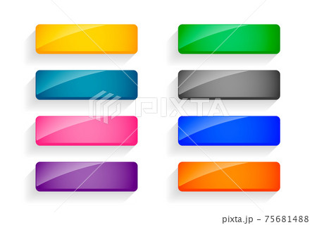 colorful shiny empty buttons set of eight colorful shiny empty buttons set of eight 75681488