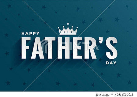 happy fathers day celebration background with crown shape 75681613