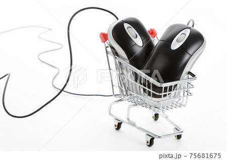 Shopping Cart and Computer Mouse Shopping Cart and Computer Mouse 75681675