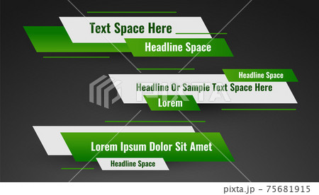 geometric green lower third banner template design geometric green lower third banner template design 75681915