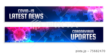 coronavirus covid-19 updates and latest news banners set coronavirus covid-19 updates and latest news banners set 75682470