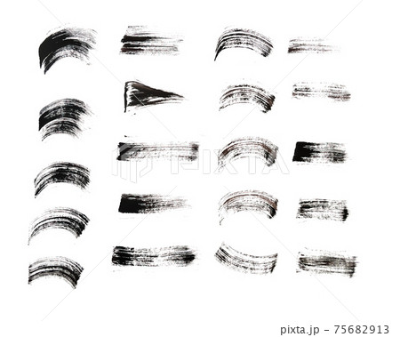 hand drawn brush stroke in various style design 75682913