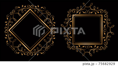 lovely wedding ornamental royal frames with text space 75682929