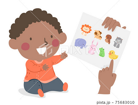 Kid Toddler Boy Black Learn Animals Paper Print 75683010