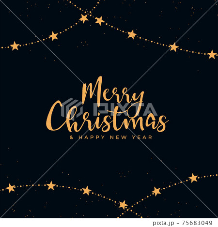 merry christmas decorative black and gold background 75683049