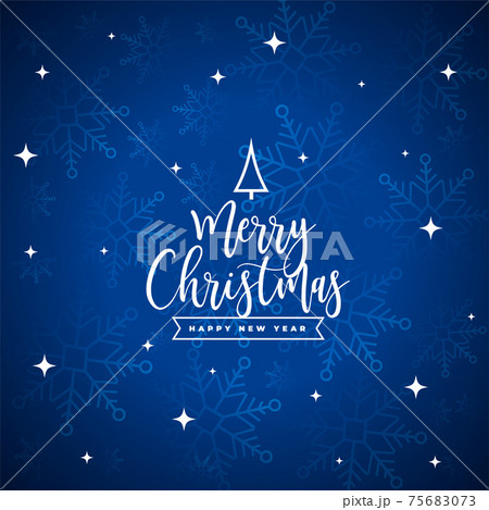 merry christmas festival card with snowflakes decoration pattern 75683073