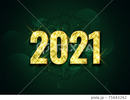 beautiful sparkles 2021 golden celebration background design 75683262
