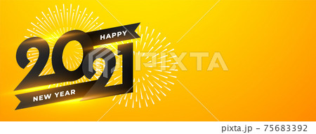 Happy new year 2021 celebration firework background 75683392