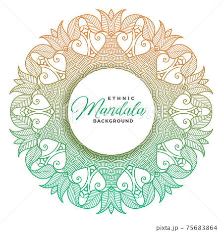 ethnic style mandala decorative pattern background design 75683864