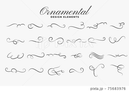 classic ornamental curls borders or dividers set classic ornamental curls borders or dividers set 75683976