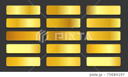 yellow gold gradients metallic gradients set design 75684197