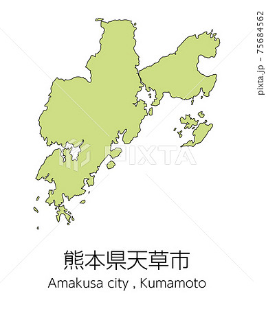 熊本県天草市のイラスト素材 熊本県天草市のイラスト素材