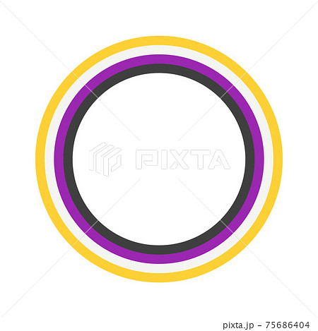 The circle with non binary colors. Isolated Vector Illustration 75686404