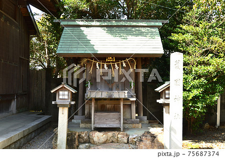 安久美神戸神明社 護国神社の写真素材