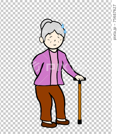 Grandma with a sweaty cane Grandma with a sweaty cane 75687627