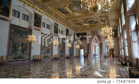 ミュンヘン レジデンツ内 皇帝の広間 の写真素材
