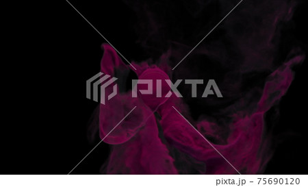 Painting purple smoke on a black background, computer generated. 3d rendering abstract background Painting purple smoke on a black background, computer generated. 3d rendering abstract background 75690120
