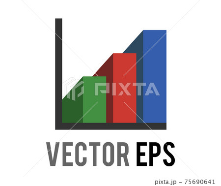Vector business presentation summary finance report bar chart icon Vector business presentation summary finance report bar chart icon 75690641