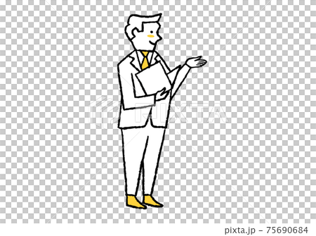 A man explaining something - Stock Illustration [75690684] - PIXTA