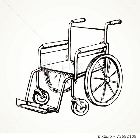 Wheelchair sketch icon Royalty Free Vector Image