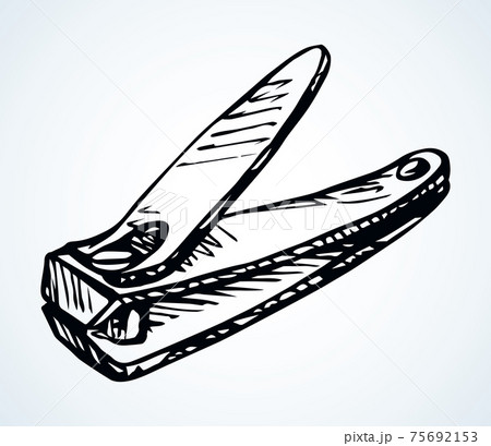 Nail Clippers Vector Drawing Iconのイラスト素材