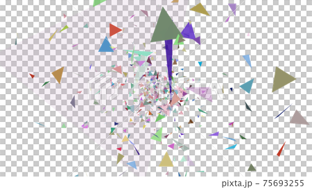 CG triangle fluttering colorful triangular confetti CG triangle fluttering colorful triangular confetti 75693255