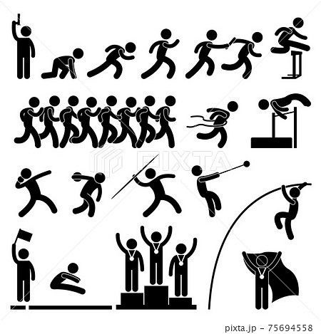 Sport Field and Track Game Athletic Event...のイラスト素材