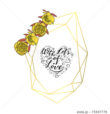 polygonal frames Birthday Lettering 75697776