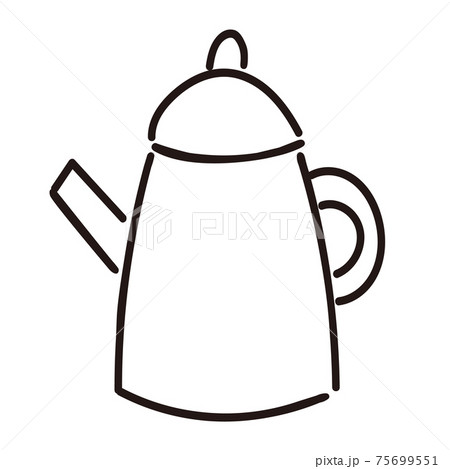 イラスト素材 ポット ケトル キッチン 飲み物のイラスト素材