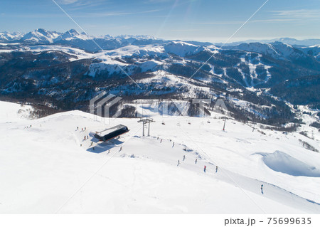 Aerial view of the ski resort in Kolashin 75699635