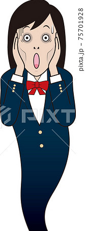 叫ぶ女子学生 75701928