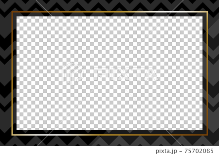 Luxury simple frame rectangular black & gold zigzag pattern Luxury simple frame rectangular black & gold zigzag pattern 75702085