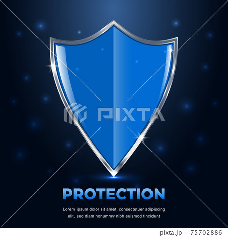 Shield Protection Futuristic Glowing Security のイラスト素材